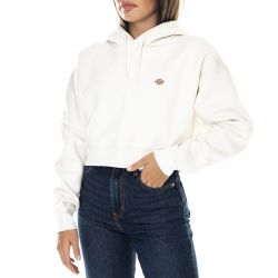 Dickies-Oakport Cropped - Felpa con Cappuccio Donna Bianca-DK0A4XJTECR1