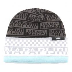 Vans-Vans x Napapijri Black / White / Multi Beanie Hat-VN0A53XABLK1