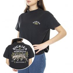 Dickies-Womens Fort Lewis Black Crew-Neck T-Shirt-DK0A4XQPBLK1