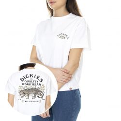 Dickies-Womens Fort Lewis White Crew-Neck T-Shirt-DK0A4XQPWHX1