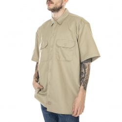 Dickies-Mens Work Rec Khaki Short-Sleeve Shirt-DK0A4XK7KHK1