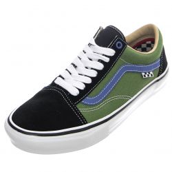 Vans-Mens Skate Old Skool (University) Green / Blue Lace-Up Shoes-VN0A5FCBAPE1