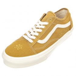 Vans-Mens UA Old Skool Tapered Eco Theory Mustard Gold / True White Lace-Up Low-Profile Shoes-VN0A54F4ASW1