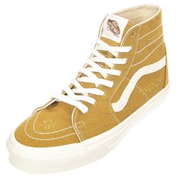 Vans-Mens UA SK8-Hi Tapered Eco Theory Mustard Gold / True White Lace-Up High-Profile Shoes-VN0A4U16ASW1