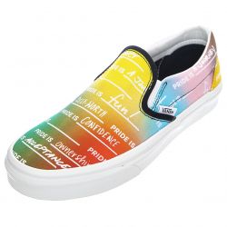 Vans-UA Classic Slip-On (Pride) Rainbow / True White - Scarpe Slip-On Profilo Basso Uomo Multicolore-VN000XG8ASA1