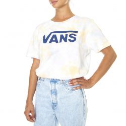 Vans-Logo Wash - Maglietta Girocollo Donna Rosa / Tie Dye-VN0A7RSBYRE1