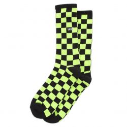 Vans-Mn Checkerboard Crew Black / Green Socks-VN0A3H3OO991