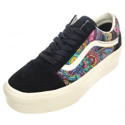 Vans-Womens UA Old Skool Stackform Paisley Multi / Black Lace-Up Shoes-VN0A7Q5MBLK1