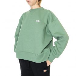 Dickies-Summerdale Sweatshirt Dark Ivy - Felpa Girocollo Donna Verde