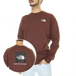 The North Face-Mens Raglan Redbox Crew New Dark Oak Sweatshirt-NF0A4SZ96S21