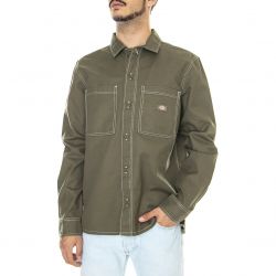 Dickies-Mens Florala Shirt Military Green