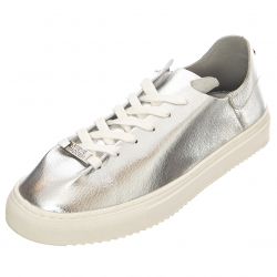 Steve Madden-Womens Dorey Silver Lace-Up Low-Profile Shoes-DORE03S1SILV