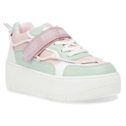 Steve Madden-Womens Off Court Mint Multi Lace-Up Low-Profile Shoes-SMPOFF COURT-MIN