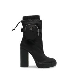 Steve Madden-Womens Riseup Black Ankle Boots-SMSRISEUP-BLA