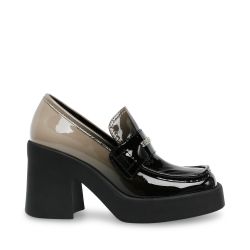 Steve Madden-Womens Utmost-SM Blk / Grey Loafer Shoes-SMSUTMOST-SM-BLKGRE