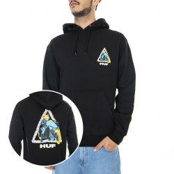 Huf-Mens Ghost Ride Black Hooded Sweatshirt-PF00560-BLACK