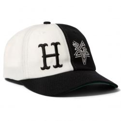 Huf-Huf x Thrasher Split - Cappellino con Visiera Nero / Bianco-HT00696-BLACK