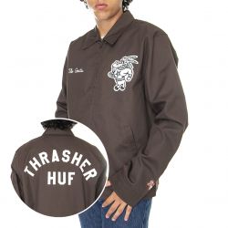 Huf-Mens Huf x Thrasher Field Crew Chocolate Jacket-JK00384-CHOCO