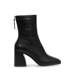Steve Madden-Womens Critical Black Leat Ankle Boots-SMSCRITICAL -BLK