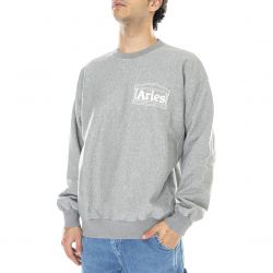 ARIES-Mens Premium Temple Grey Marl Sweatshirt-SQAR20000-018