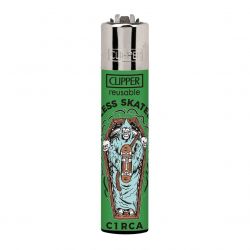 C1rca-Clipper Circa - God Bless Skateboard Green / Multi Lighter