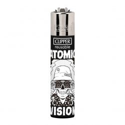 C1rca-Clipper Circa - Atomic Vision Black / White / Multi Reusbale Lighter