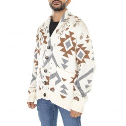 TOOCO-Mens Uxmal White / Multi Cardigan Sweater