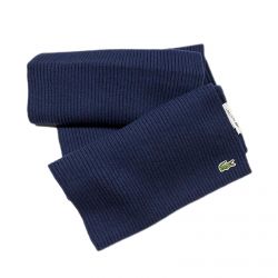 Lacoste-Logo Scarf 166 - Blue - Sciarpa Blu -RE2217-166