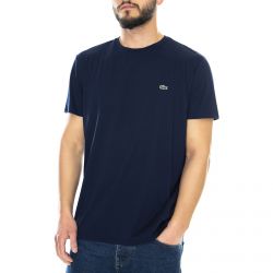 Lacoste-Mens Logo Basic Blue T-Shirt-TH6709-166