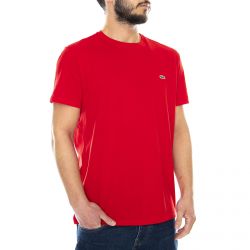 Lacoste-Mens Basic Logo Red T-Shirt-TH6709-240