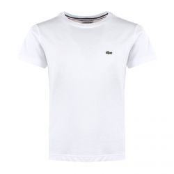Lacoste-T-Shirt 001 White - Maglietta Girocollo Bambino / Bambina Bianca-TJ1442-001