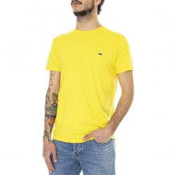 Lacoste-Mens HLL Yellow Crew-Neck T-Shirt-TH6709-HLL