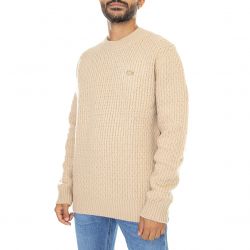 Lacoste-Mens Pullover-GE2 Beige Crewneck Sweater
