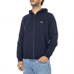 Lacoste-Mens Sweatshirt-166 Blue Zip Up Hooded Sweat