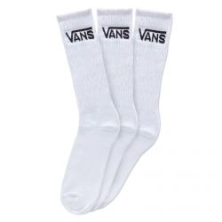 Vans-Classic  White 3-Pack Logo Crew Socks -VXRZWHT