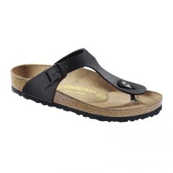 Birkenstock-Unisex Gizeh Birko Flor Black Sandals - Regular Fit-43691