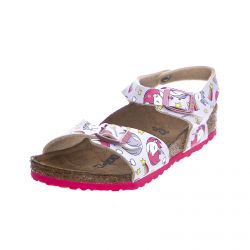 Birkenstock-Kids Rio Plain Birko Flor Unicorn Pink Sandals - Narrow Fit-1015621