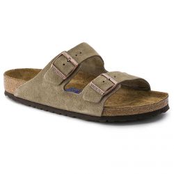 Birkenstock-Unisex Arizona Soft Footbed Taupe Beige Sandals - Narrow Fit-951303