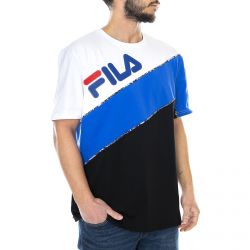 Fila-Mens Mareo Blocked Black / Bright White / Royal Blue / Grey T-Shirt-684634-A563