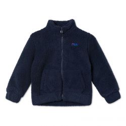 Fila-Kids Luca Sherpa Jacket - Black Iris - Giacca Invernale Bambino Blu-688065-170