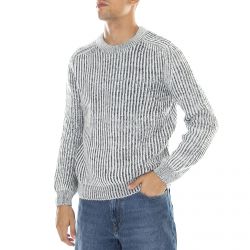 Edwin-Mens Roni  Off-White Crew-Neck Sweater-I029754-3E67
