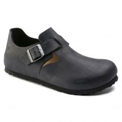 Birkenstock-Unisex London Oiled Leather Black Sandals-166543