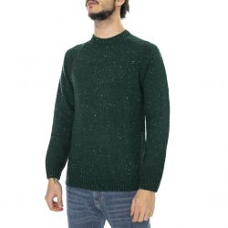 CARHARTT WIP-Anglistic Sweater Bottle Green Heather -I010977.VD.00.03