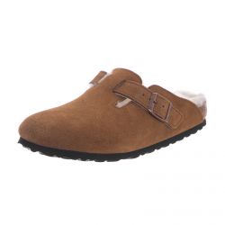 Birkenstock-Unisex Boston Mink Suede Leather / Sheepskin Sandals -1001141