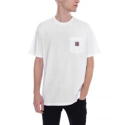 CARHARTT WIP-Mens Logo Pocket White T-Shirt -FMCHI022091-2