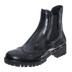 Buffalo-Womens Pth Black Rubber Boots-BFSPTH-0035-BK