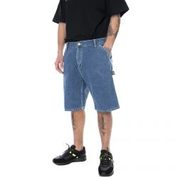 CARHARTT WIP-Ruck Single Knee - Bermuda Denim Jeans Uomo Blu-I022950.01.06.00