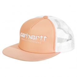 CARHARTT WIP-Carhartt WIP Trucker Cap Peach / White / White - Cappellino con Visiera Arancione -I026631.A0.90.06