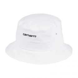 CARHARTT WIP-Script Bucket White/Black - Cappello da Pescatore-I026217.02.90.04