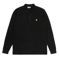 CARHARTT WIP-L/S Chase Pique Polo Black / Gold -I027047.89.90.03